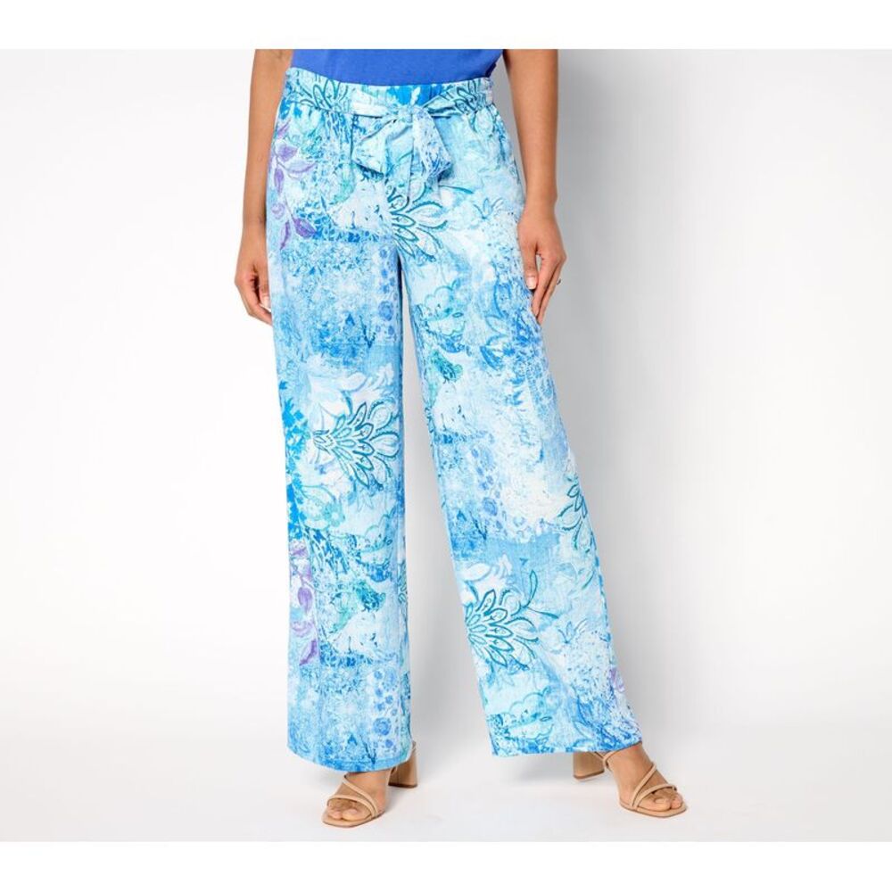 Calvin Klein Women's Petite Pants 3XP Printed Dove Twill Multi-colored A684102